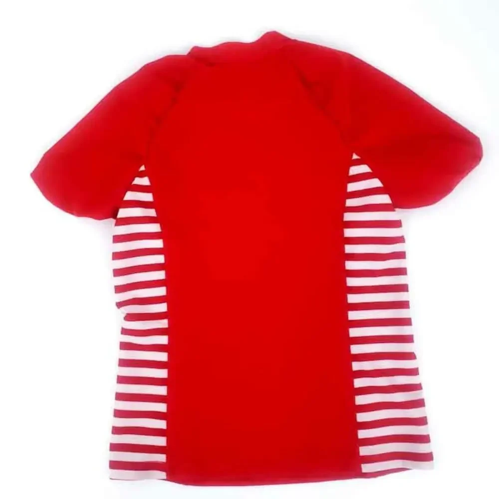 Cat & Jack Girls Rashguard Shirt Red Cherry 7/8